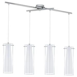 Függeszték E27 4X40W króm/fehér Pinto