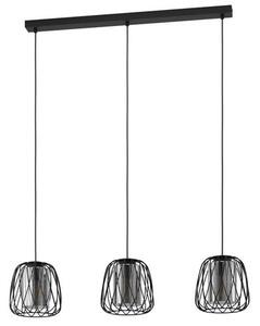 Függeszték E27 3x40W fekete Floresta