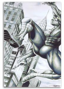 Gario Vászonkép Pókember az épületeken - Saqman Méret: 40 x 60 cm