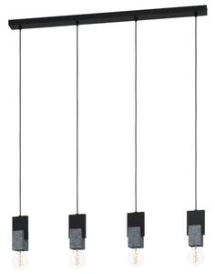 Függeszték E27 4x40W fek/szürkeLobatia