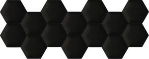 Kerma extra fekete színű falvédő hatszög falpanelekből - Melody 901