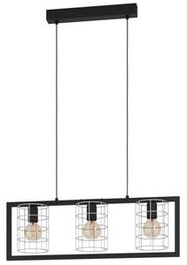 Függ E27 3x40W fekete/galv Jubily