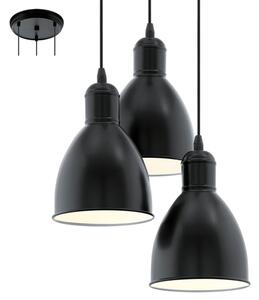 Függeszték E27 3x40W fekete Priddy