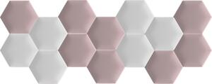 Kerma fehér és rózsaszín színű hatszög trendi falvédő-33