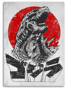 Gario Vászonkép Godzilla, szörny a nap ellen - DDJVigo Méret: 40 x 60 cm