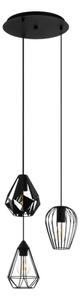 Függeszték E27 3x40W 34cm fek Distaff