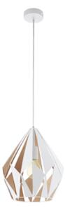 Függ.E27 1x60W fehér/rozé Carlton1