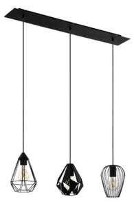 Függeszték E27 3x40W fekete Distaff