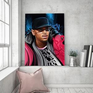 Gario Vászonkép Chris Brown portréja - Dmitry Belov Méret: 40 x 60 cm