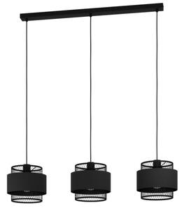 Függeszték E27 3x40W fekete Bazely