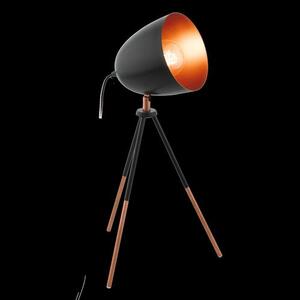 Asztali E27 60W 44cm fekete/rézChester