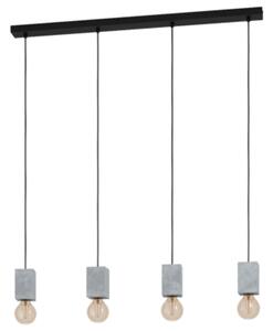 Függ.E27 4x40W fk/szürke Prestwick3
