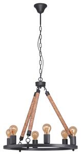 Függeszték E27 6x60W fekete Findlay