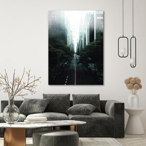 Gario Vászonkép Zöld utca a városban - Dmitry Belov Méret: 40 x 60 cm