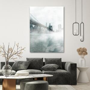 Gario Vászonkép Köd a Brooklyn híd alatt - Dmitry Belov Méret: 40 x 60 cm