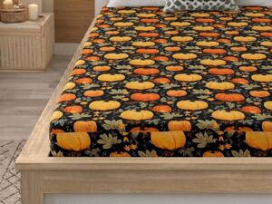 Mikroszálas gumis lepedő ORANGE PUMPKINS színes 180x200 cm