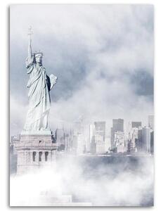 Gario Vászonkép Szabadságszobor a ködben - Dmitry Belov Méret: 40 x 60 cm