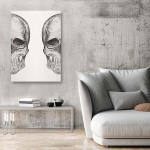 Gario Vászonkép Két koponya vázlat - Jan Perit Kablan Méret: 40 x 60 cm