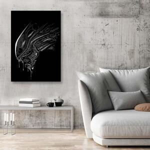 Gario Vászonkép A nyolcadik utas: a Halál, fekete-fehér szörnyfej - Alberto Perez Méret: 40 x 60 cm