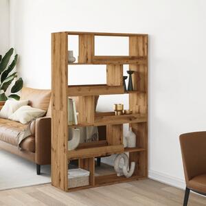 Kézműves tölgy színű szerelt fa könyvespolc 100 x 33 x 156,5 cm