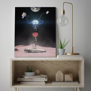 Gario Vászonkép Ur Föld Hold Hold űrhajós - Bryantama Art Méret: 40 x 60 cm