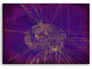 Gario Vászonkép Arany kör lila háttéren - Andrea Haase Méret: 60 x 40 cm