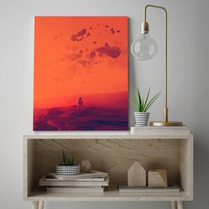 Gario Vászonkép Narancssárga űrhajós bolygó - Bryantama Art Méret: 40 x 60 cm