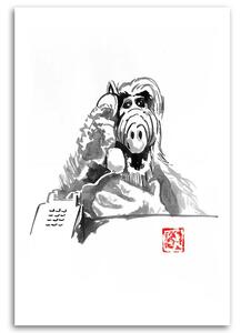 Gario Vászonkép Alf egy telefonnal - Péchane Méret: 40 x 60 cm