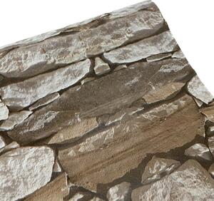 Kőmintás öntapadós tapéta barna 45 cm x 3 m SJH1086-3