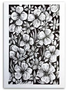 Gario Vászonkép Vázlat virágokról egy réten - Jan Perit Kablan Méret: 40 x 60 cm