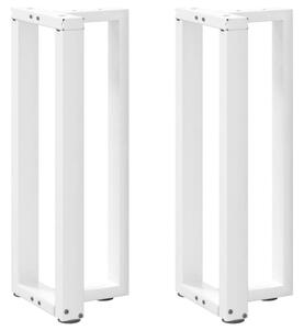 2 db fehér acél konzolasztal lábak T-alakú 38x25x(72-73) cm