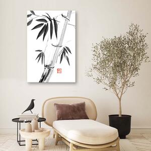 Gario Vászonkép Fekete-fehér bambusz - Péchane Méret: 40 x 60 cm