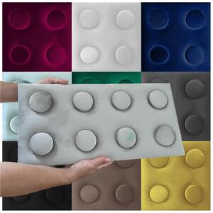 KERMA Cubes építőkocka textil falpanel 12,5x12,5 cm mustársárga- Piano 07