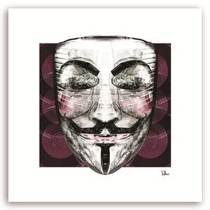 Gario Vászonkép Guy Fawkes maszk - Rubiant Méret: 30 x 30 cm