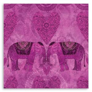 Gario Vászonkép Két rózsaszín indiai elefánt - Andrea Haase Méret: 30 x 30 cm