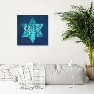 Gario Vászonkép Kék geometriai csillag - Andrea Haase Méret: 30 x 30 cm