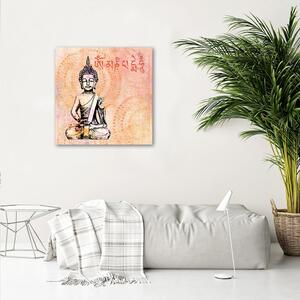 Gario Vászonkép Kis buddha narancssárga háttéren - Andrea Haase Méret: 30 x 30 cm