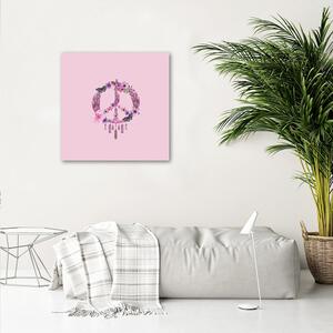 Gario Vászonkép Kis rózsaszín békejel - Andrea Haase Méret: 30 x 30 cm