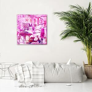 Gario Vászonkép Rózsaszín ünnepi felirat - Andrea Haase Méret: 30 x 30 cm