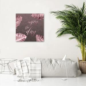 Gario Vászonkép Rózsaszín levelek és felirat - Andrea Haase Méret: 30 x 30 cm