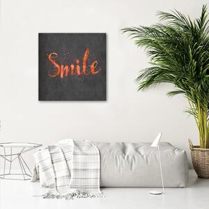Gario Vászonkép Smile felirat narancssárga - Andrea Haase Méret: 30 x 30 cm