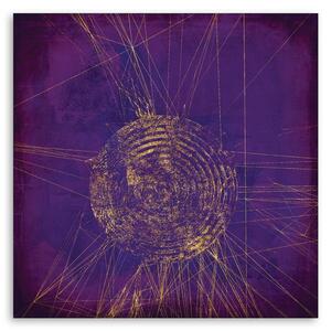 Gario Vászonkép Arany kör lila háttér - Andrea Haase Méret: 30 x 30 cm