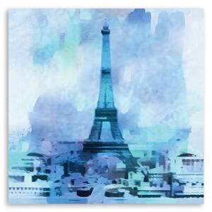 Gario Vászonkép Eiffel-torony kék - Andrea Haase Méret: 30 x 30 cm