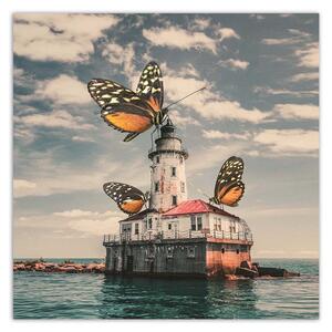 Gario Vászonkép Mutáns pillangók - Zehem Chong Méret: 30 x 30 cm