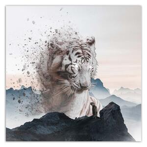 Gario Vászonkép A fehér tigris felbomlása - Zehem Chong Méret: 30 x 30 cm