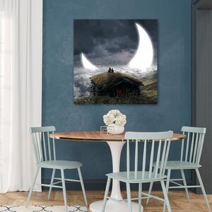 Gario Vászonkép A Hold látványa - Zehem Chong Méret: 30 x 30 cm