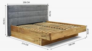 Fa ágykeret ágyneműtartóval 180 x 200, Klaudia