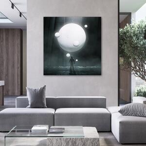 Gario Vászonkép Fehér bolygó - Zehem Chong Méret: 30 x 30 cm