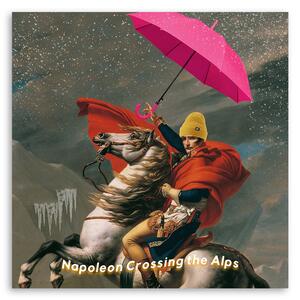 Gario Vászonkép Napóleon lóháton esernyovel - Bekir Ceylan Méret: 30 x 30 cm