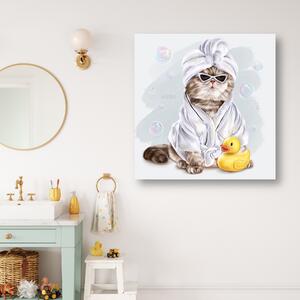 Gario Vászonkép Macskák hosszú fürdoje - Svetlana Gracheva Méret: 30 x 30 cm